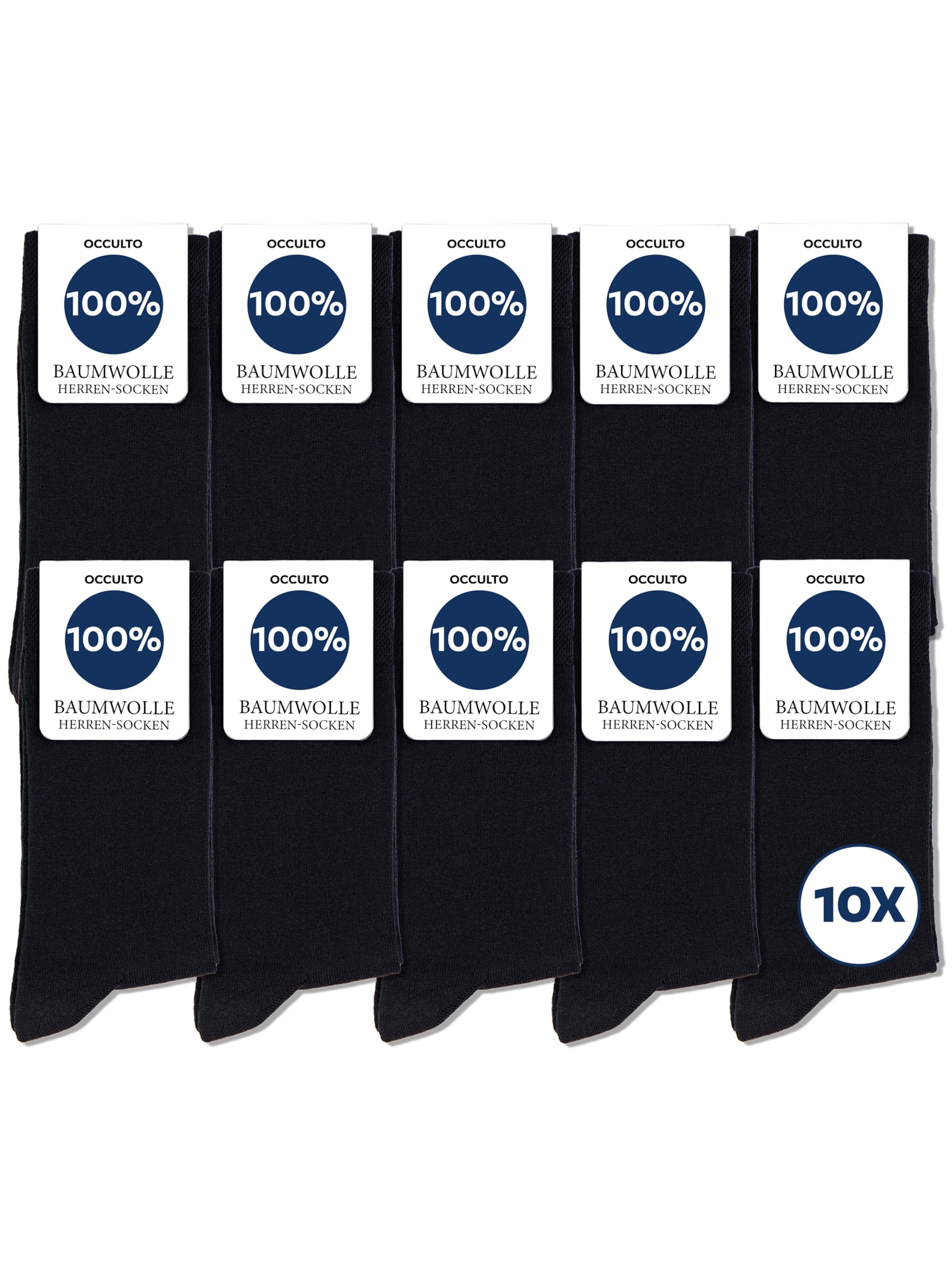 Occulto Kniestrümpfe 'Ingo'‌‌‌‌ in Schwarz: Vorderseite