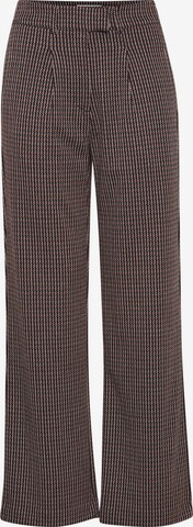 ICHI Regular Pantalon 'KATE' in Bruin: voorkant