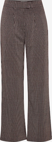 Regular Pantalon à plis 'KATE' ICHI en marron : devant