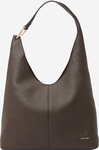 Calvin Klein Shoulder Bag in Brown: front