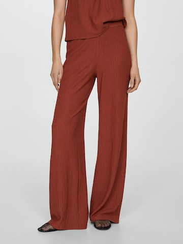 MANGO Wide leg Broek 'MATILDA' in Oranje: voorkant