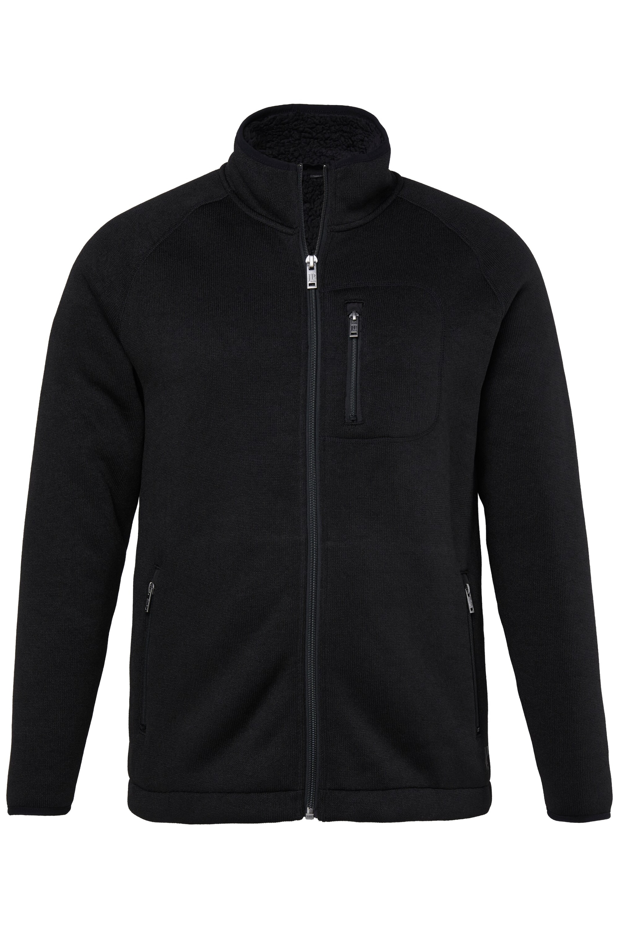 JP1880 Fleecejacke in Schwarz: Vorderseite
