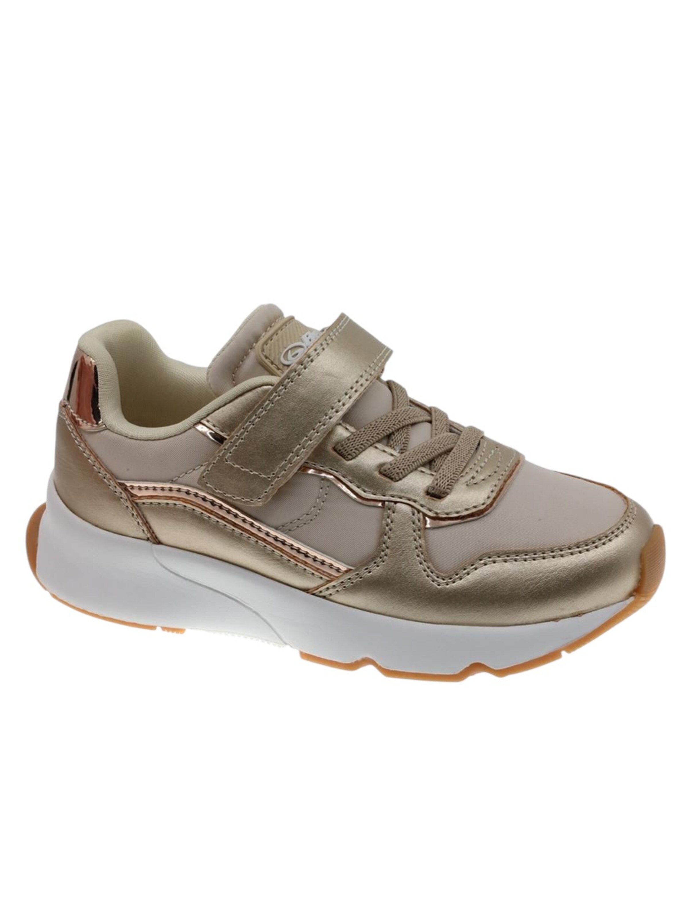 Sneaker 'Casual Shoe' di Beppi in oro: frontale
