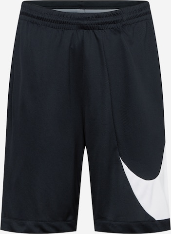 NIKE Wide leg Workout Pants in Black: front