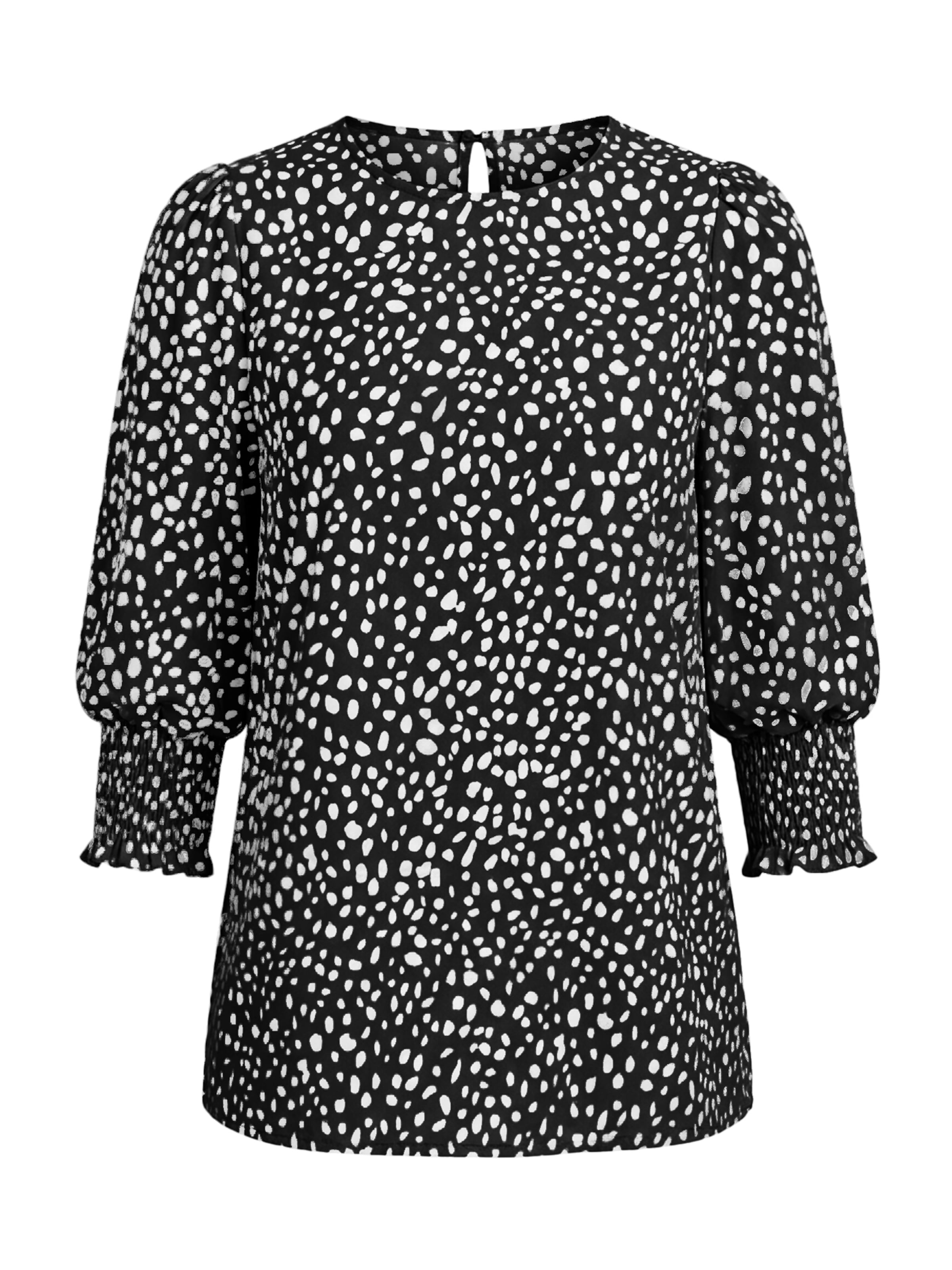 Imily Bela Bluza | črna barva: sprednja stran