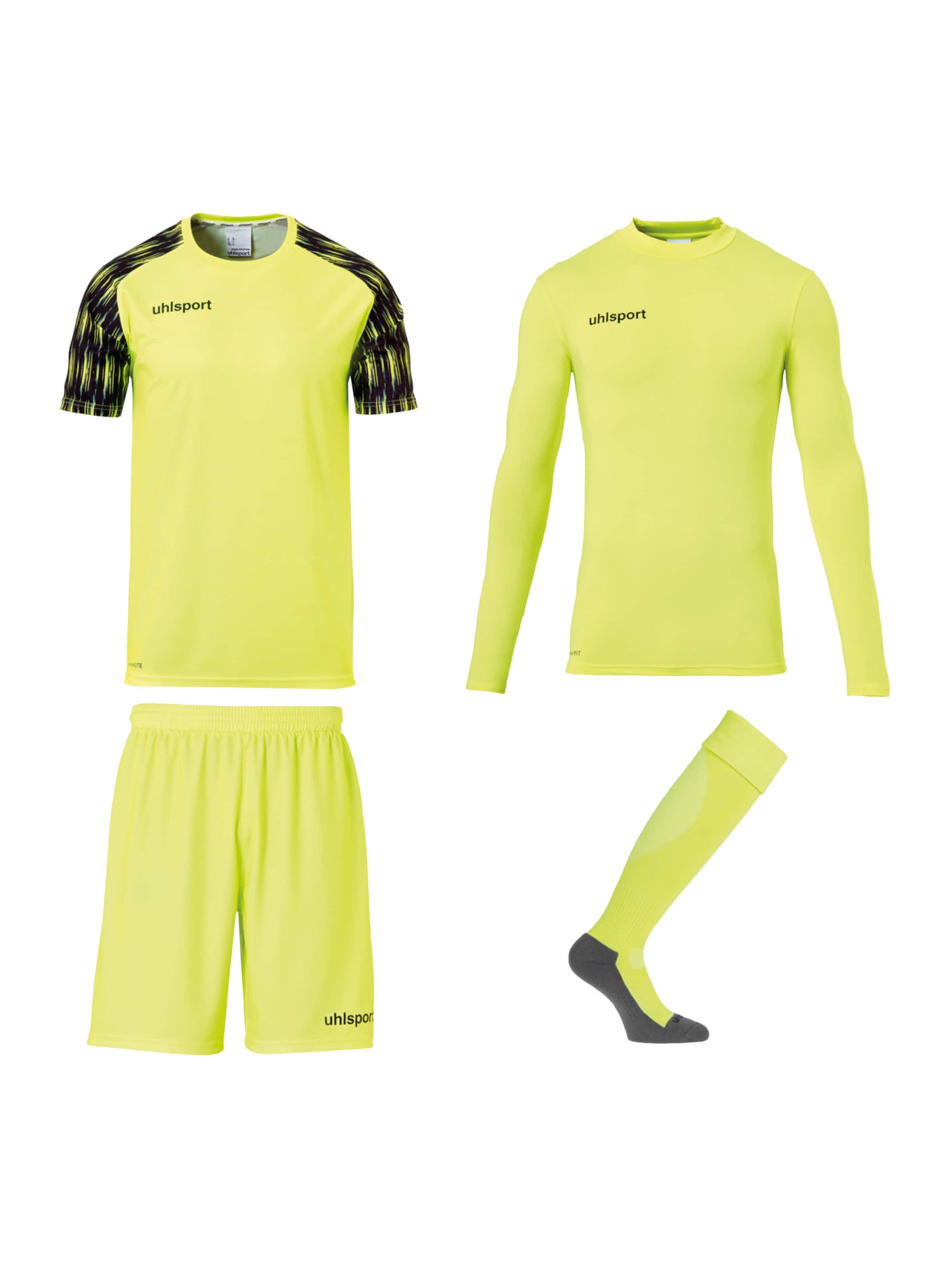UHLSPORT Športna trenirka | rumena barva: sprednja stran