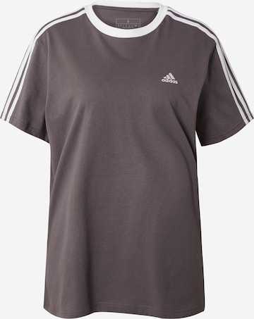 ADIDAS SPORTSWEARTehnička sportska majica 'Essentials' - smeđa boja: prednji dio