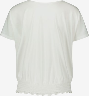 zero Shirt kurzarm mit gerafften Saum in Weiß