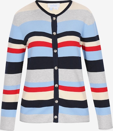 usha BLUE LABEL - Casaco de malha em azul: frente