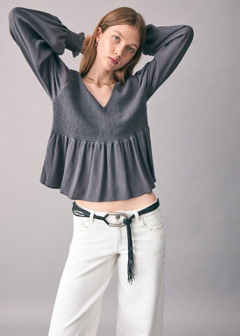 MANGO TEEN Bluse 'Becca' in Grau