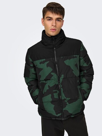 Veste d’hiver 'ONSMELVIN' Only & Sons en vert : devant