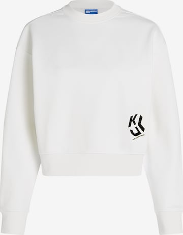 KARL LAGERFELD JEANSSweater majica - bijela boja: prednji dio