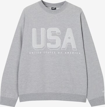 Pull&Bear Sweatshirt in Grijs: voorkant