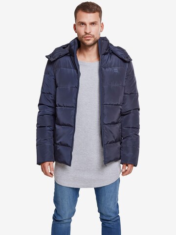 Urban Classics Winter jacket in Blue: front