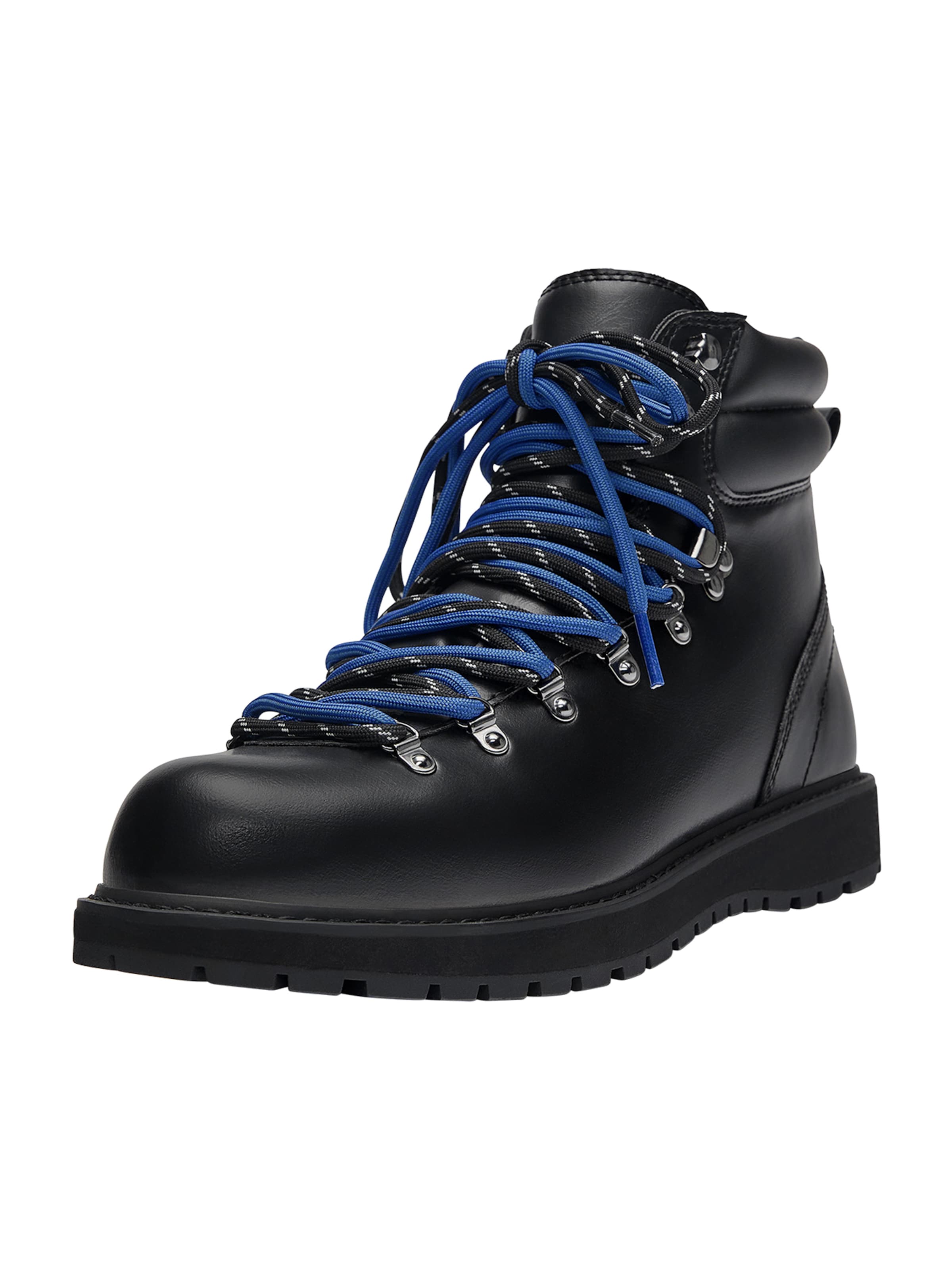 Bottines à lacets Pull&Bear en noir : devant