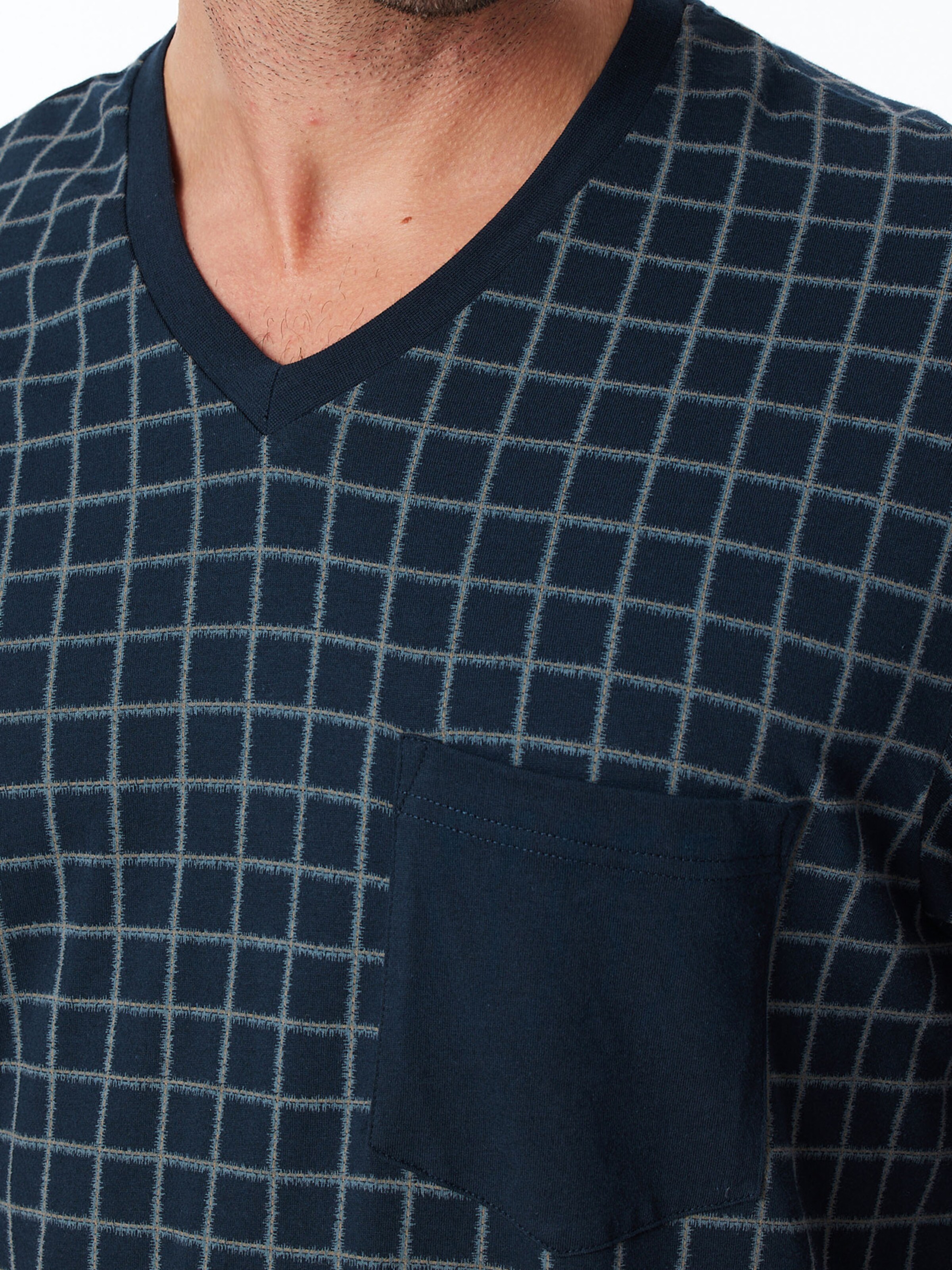 SCHIESSER Pyjama lang in Blauw