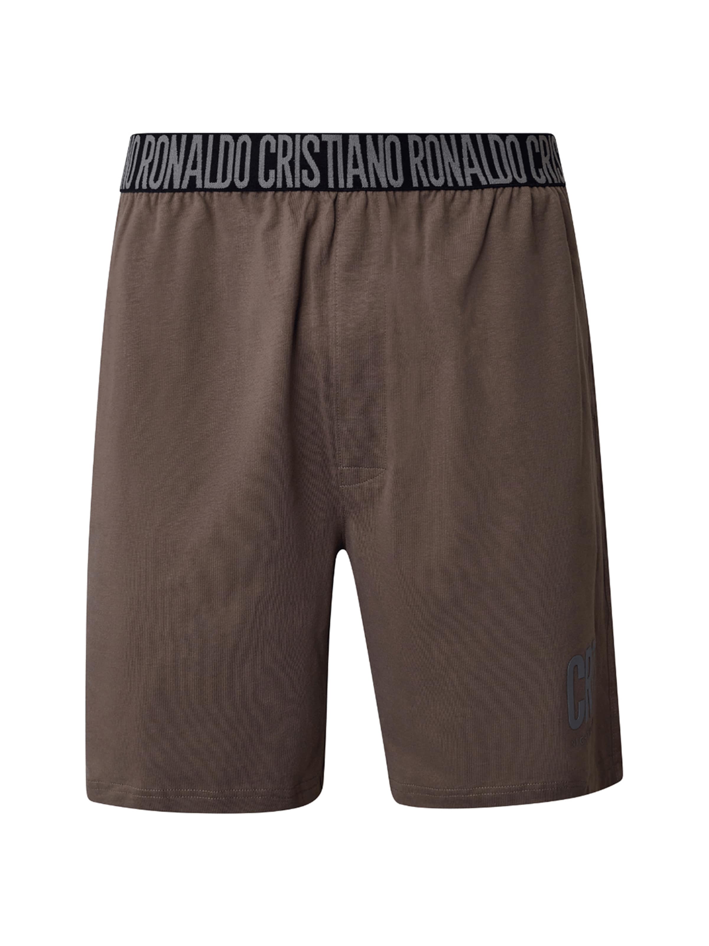 CR7 - Cristiano Ronaldo Pyjama kort ' Men BASIC ' in Bruin