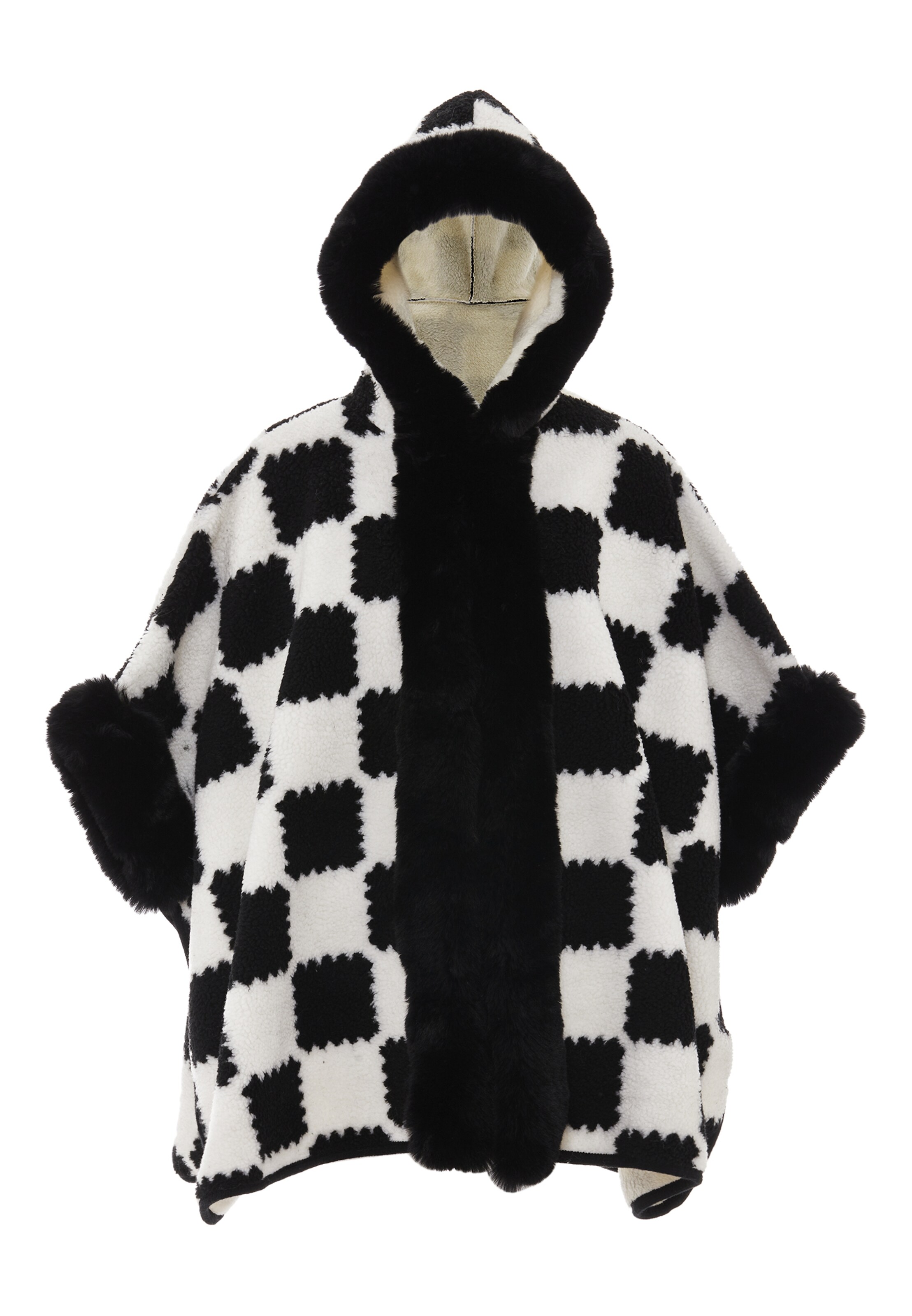 FRAULLY Cape in Black: front