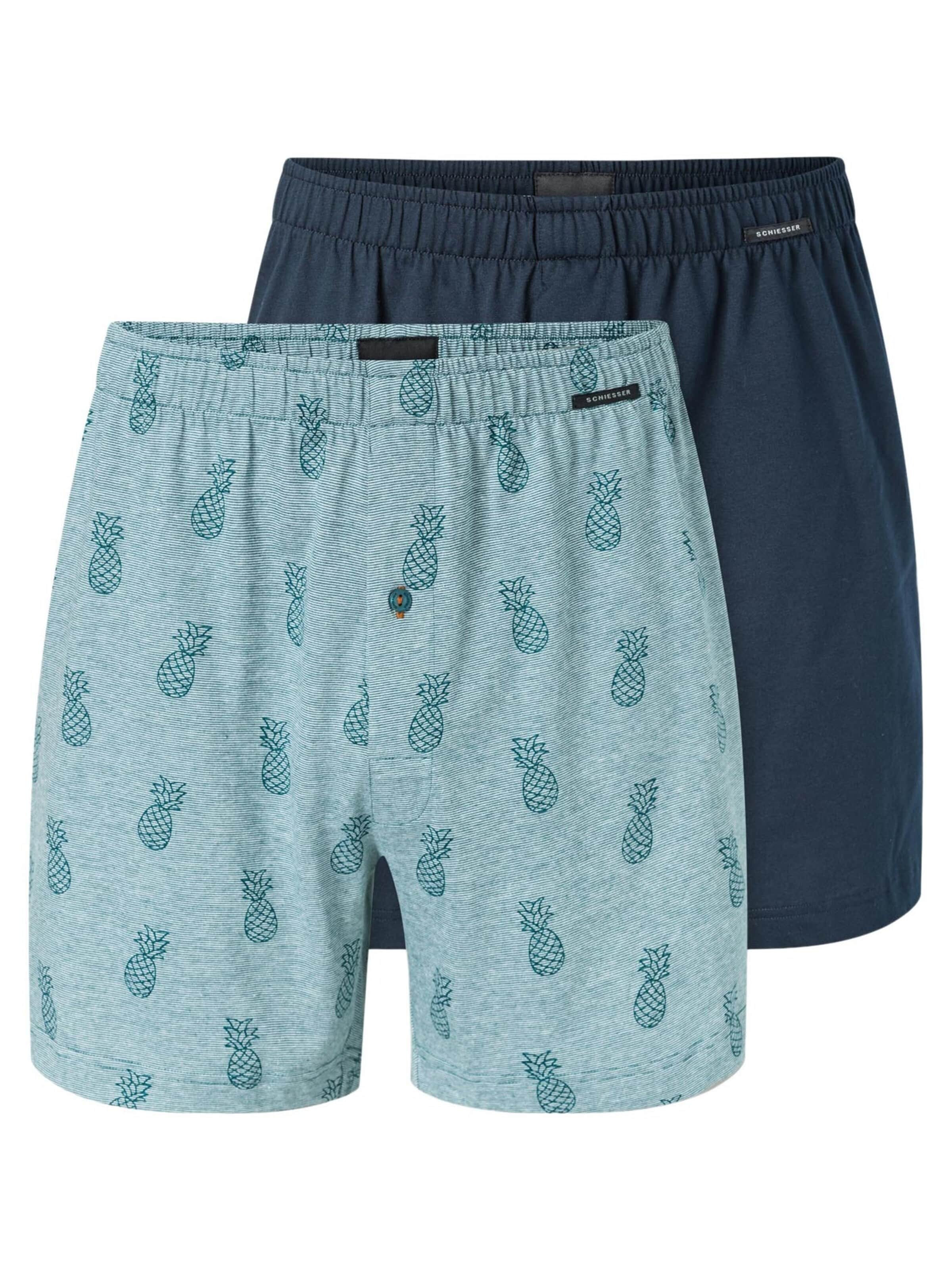 SCHIESSER Boxershorts ' Basic ' in Blau: Vorderseite