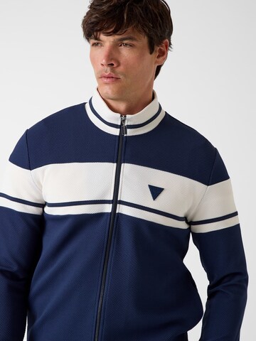 GUESS Zip-Up Hoodie in Blue