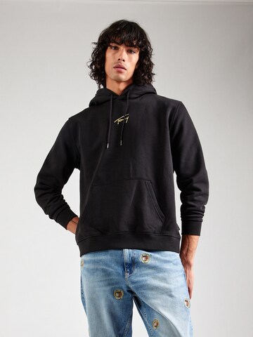 Tommy Jeans Sweatshirt in Zwart: voorkant