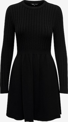 Robes en maille 'ONLFia' ONLY en noir : devant