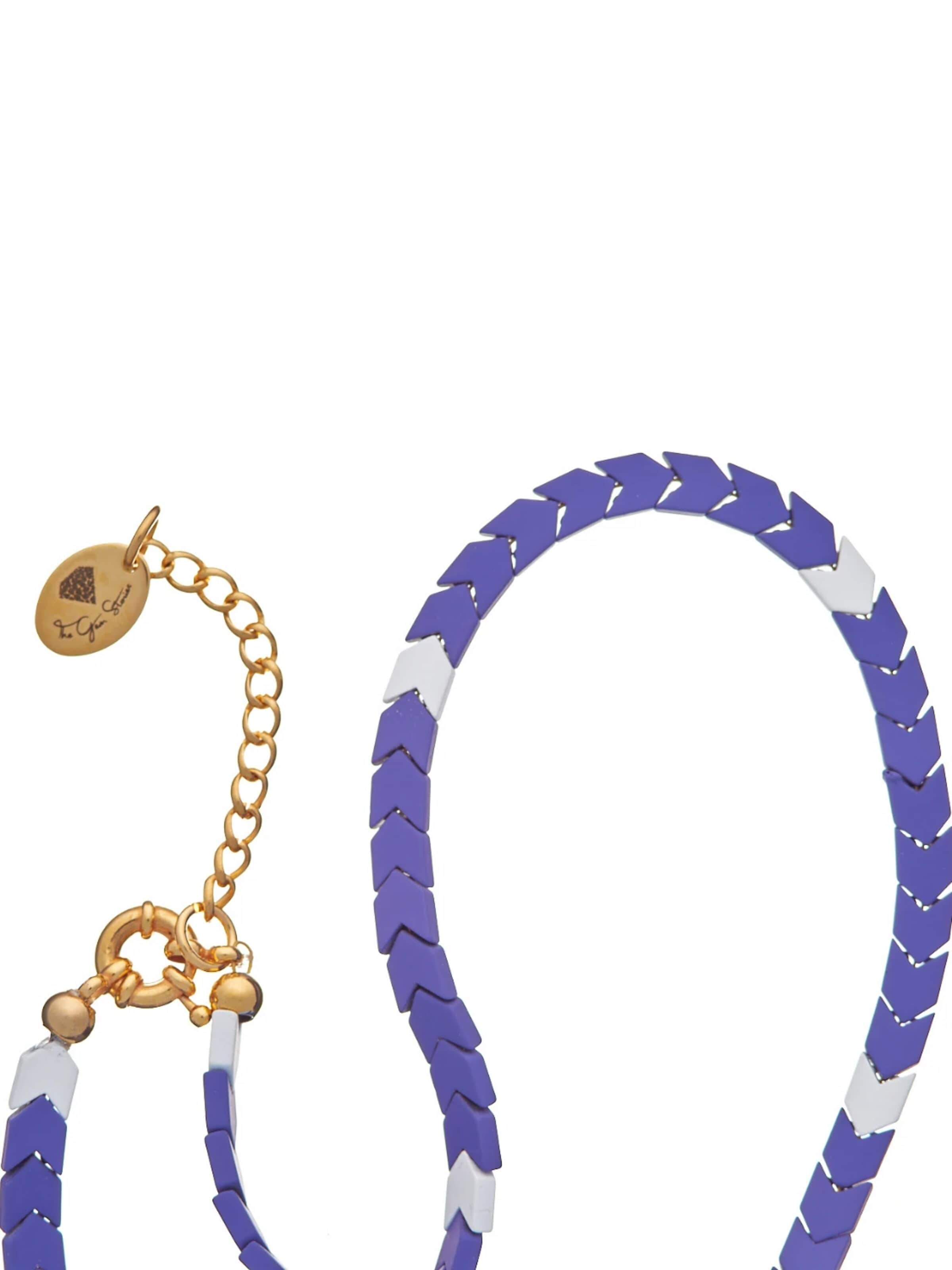 THE GEM STORIES JEWELRY - Cadena 'Purple/White Arrow Hematite Necklace' en lila
