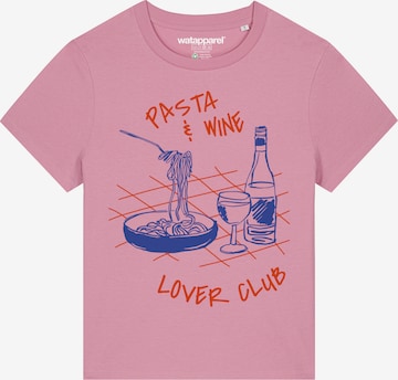 Watapparel T-Shirt 'Pasta Lover Club' in Pink: Vorderseite