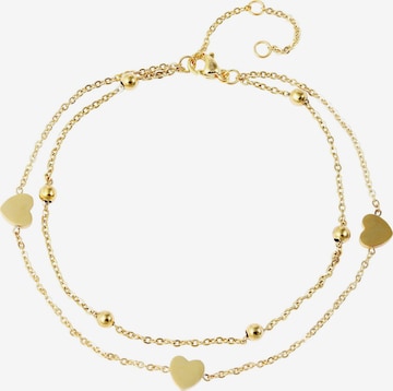 Akzent Fußschmuck 'Hanni, langlebig' in Gold: Vorderseite
