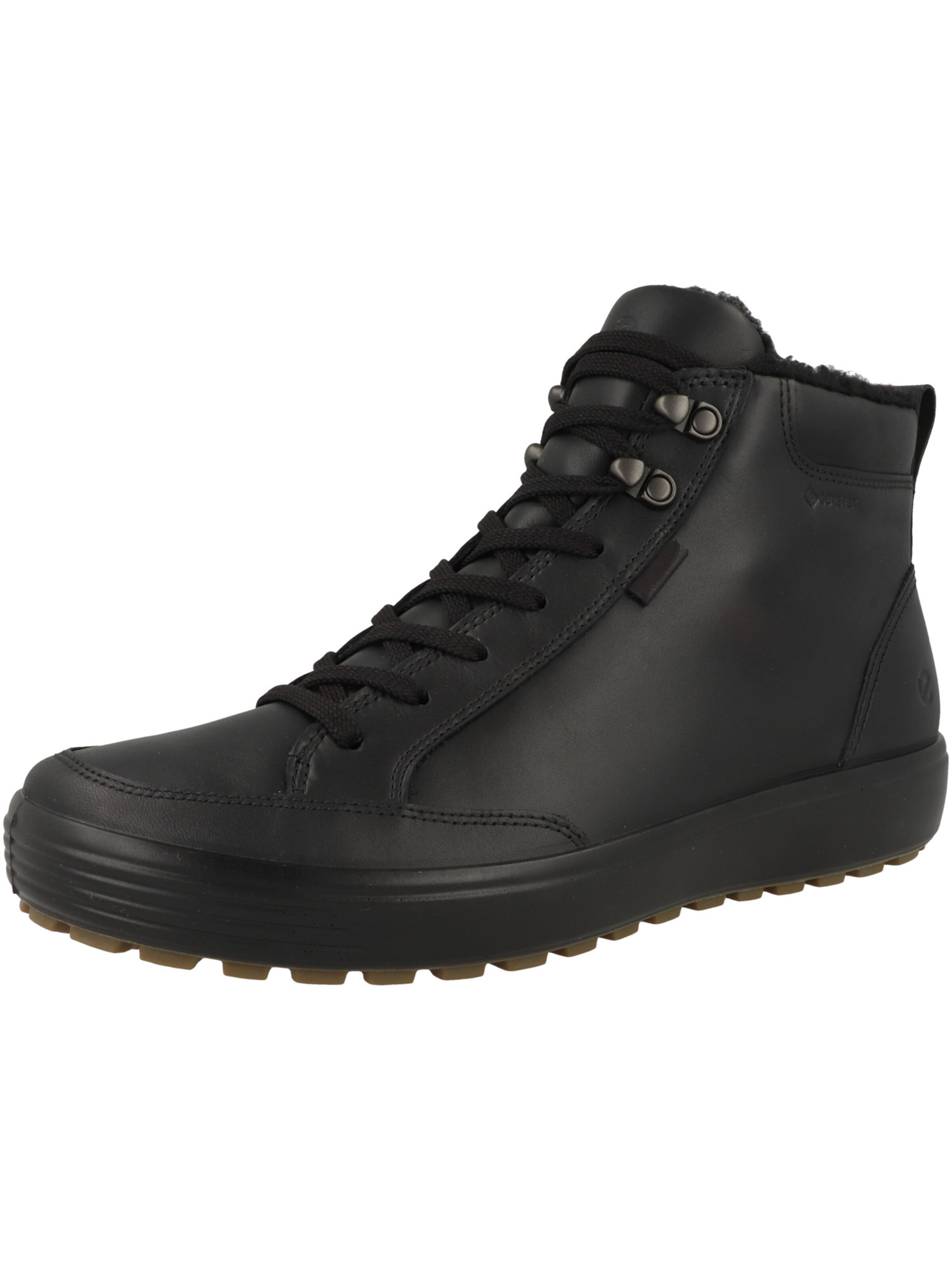 ECCO - Botas com atacadores 'Soft 7 Tred' em preto: frente