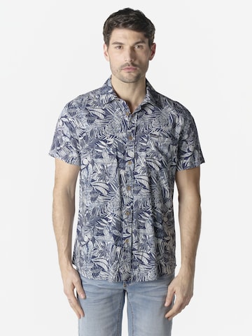 KOROSHI Regular fit Button Up Shirt in Blue: front