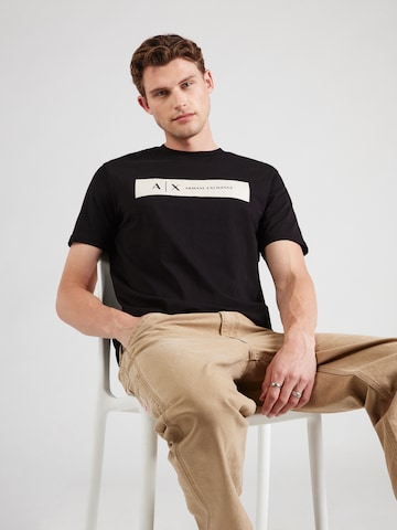 ARMANI EXCHANGE Футболка в Черный: спереди