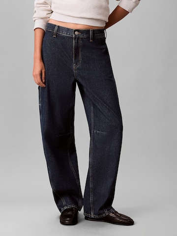 Calvin Klein Jeans Loosefit Jeans in Blauw: voorkant