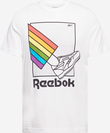 Reebok Shirt 'Pride' in Wit: voorkant