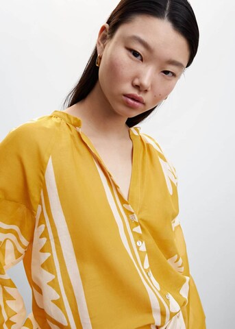 MANGO Blouse 'Oliva' in Yellow