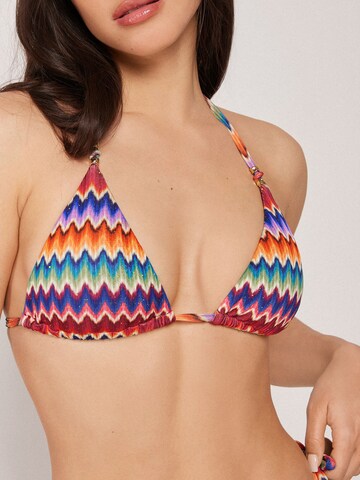 CALZEDONIA Triangel Bikinitop 'Vibrant Chevron' in Mischfarben
