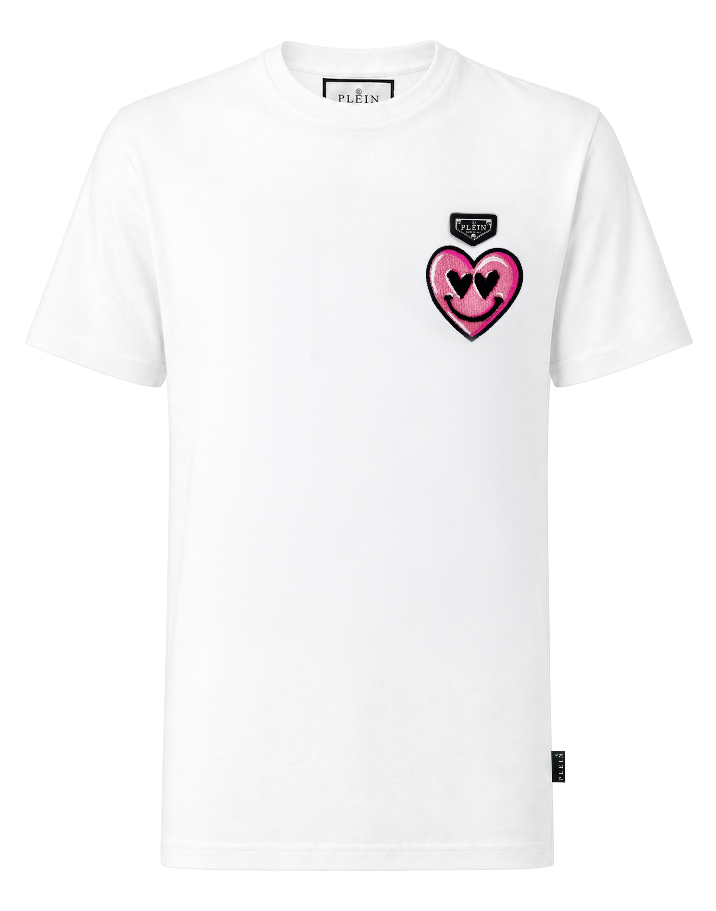 Philipp Plein Shirt 'Heart' in XXXL in de kleur Pink / Zwart / Wit, Productweergave