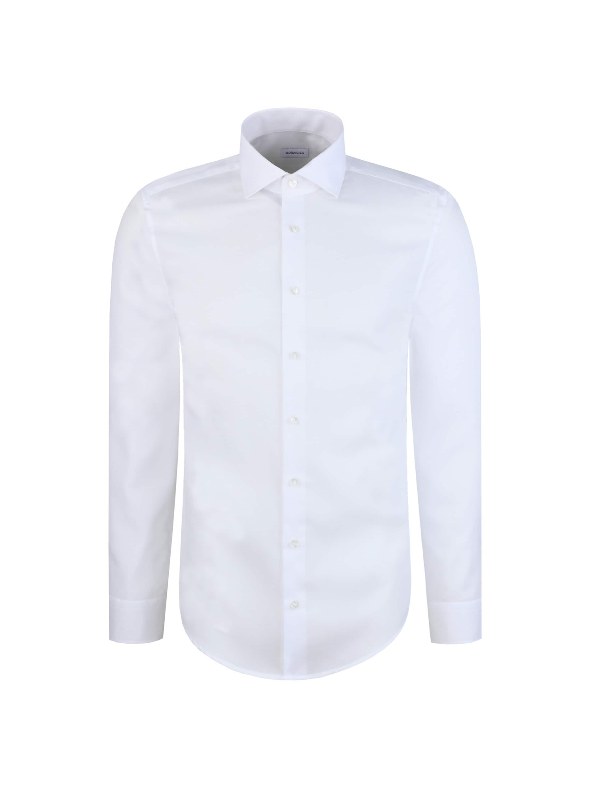 SEIDENSTICKER Slim Fit Businesshemd 'Schwarze Rose' in Weiß: Vorderseite