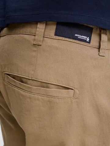 JACK & JONES Wide leg Chino trousers in Brown