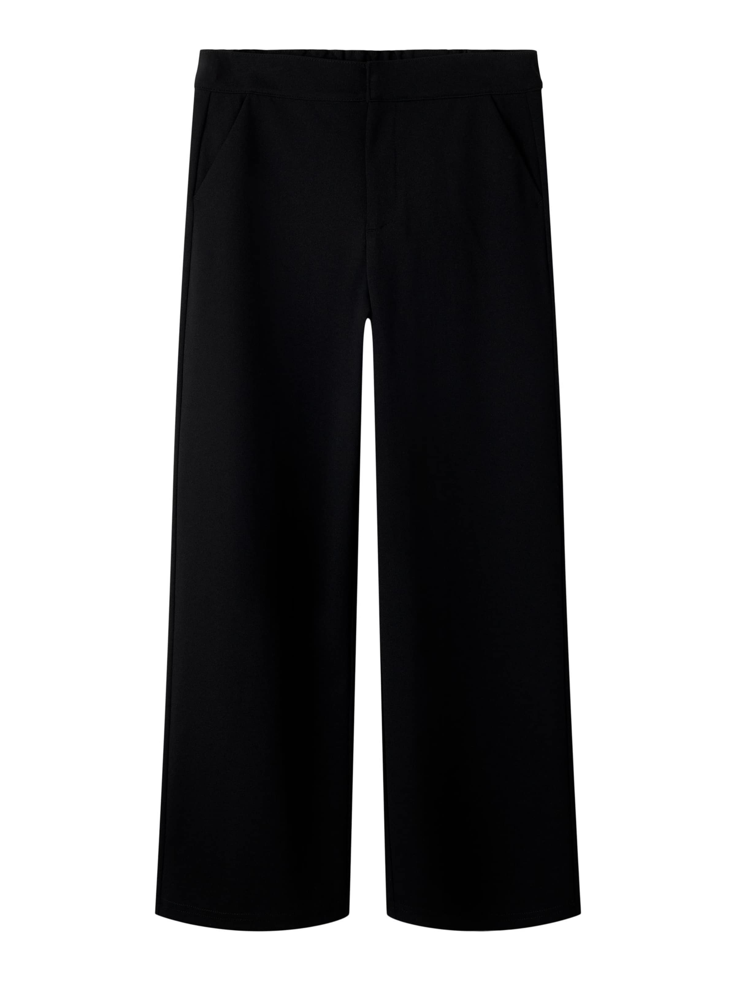 TWO SOON - Pierna ancha Pantalón en negro: frente