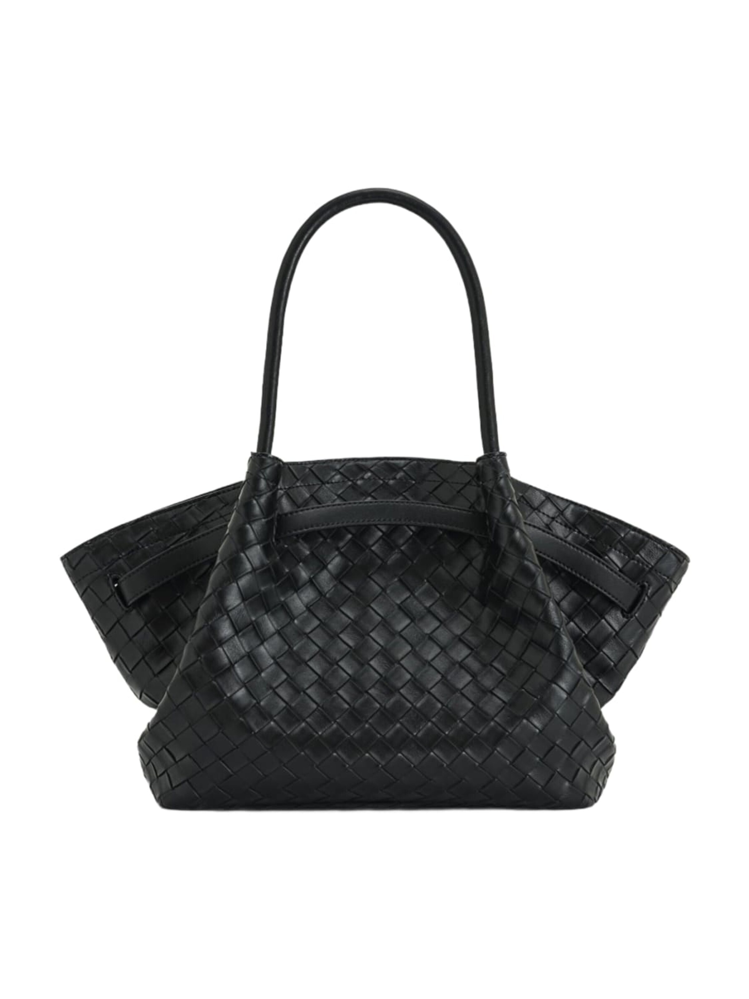 JW PEI - Shopper 'JW PEI Cabas / Shopping Hana Medium Woven Black' en negro