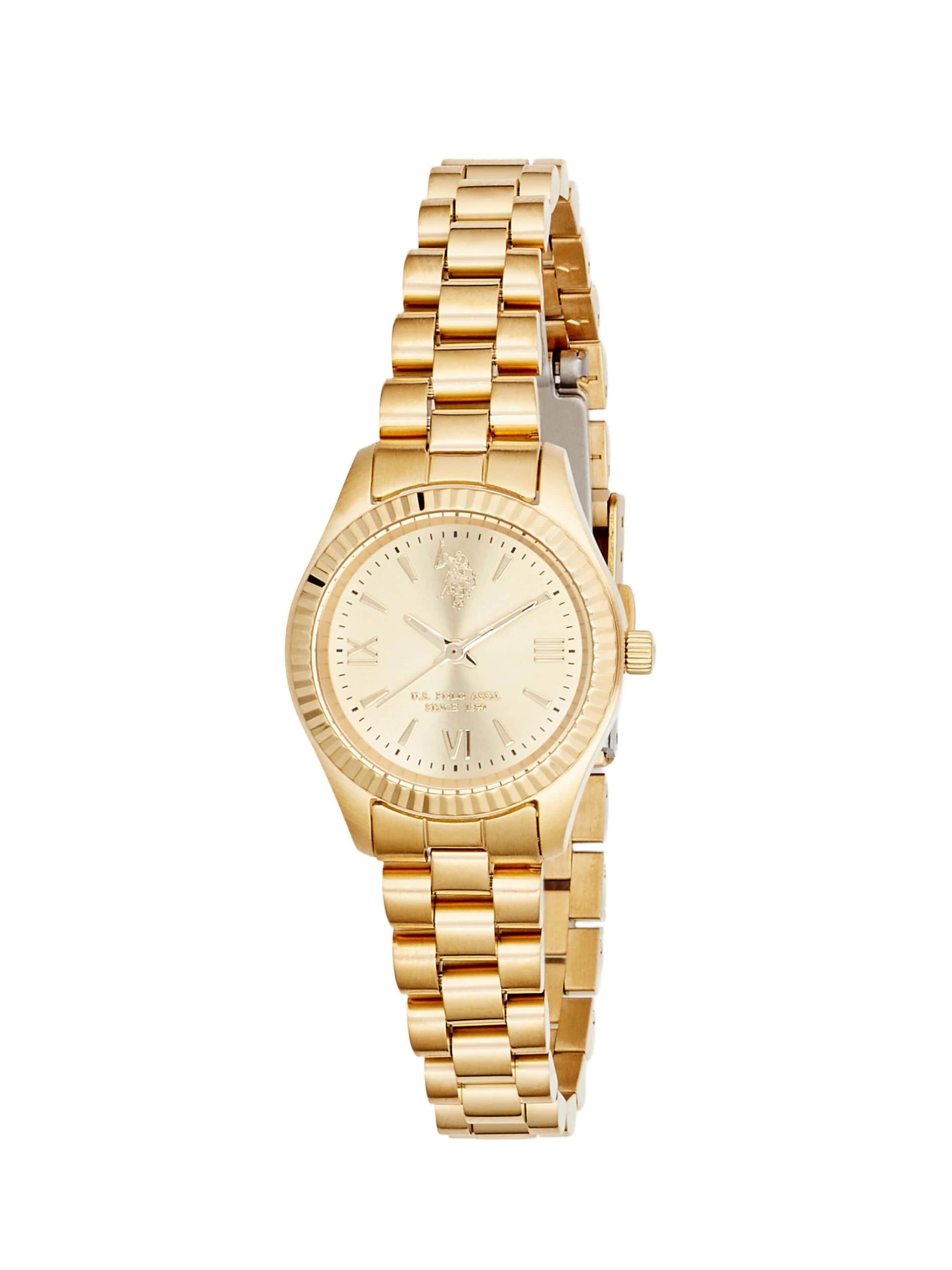 U.S. POLO ASSN. Analog Watch 'Charlotte' in Beige: front