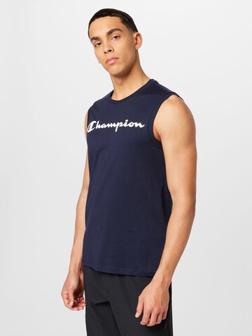 Champion Authentic Athletic Apparel - Camisa em azul: frente