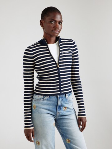 Tommy Jeans Knit cardigan in Blue: front