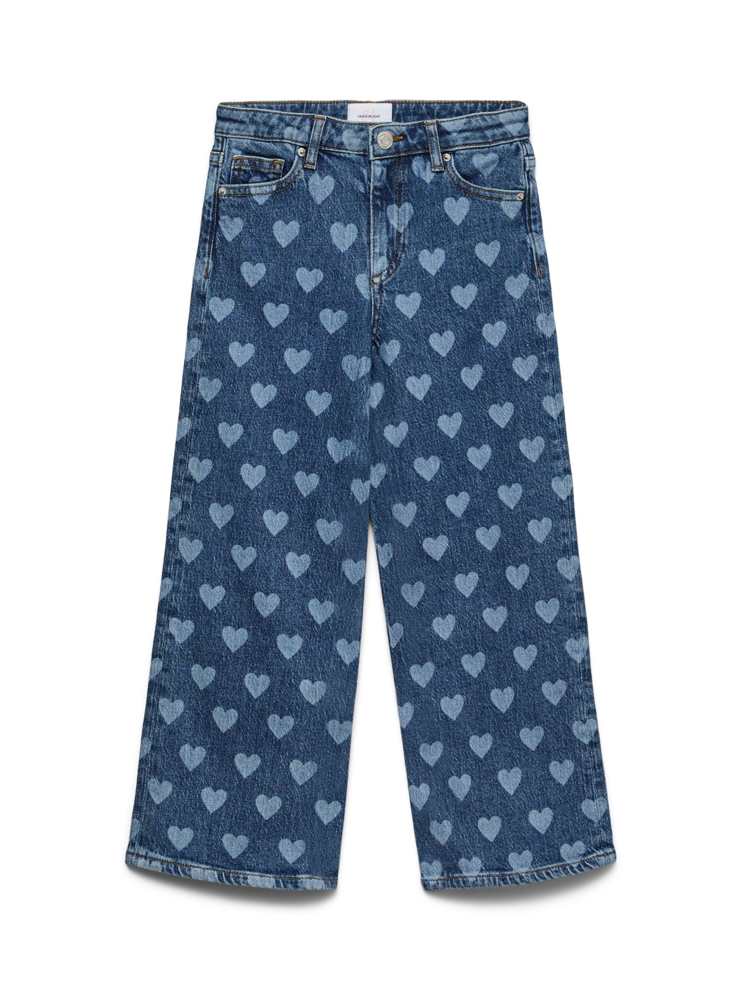 Wide Leg Jean Vero Moda Girl en bleu : devant