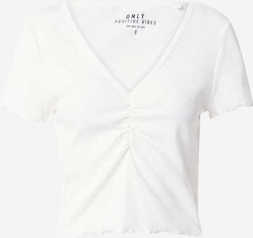 ONLY Μπλουζάκι 'BETTY' σε λευκό: μπροστά