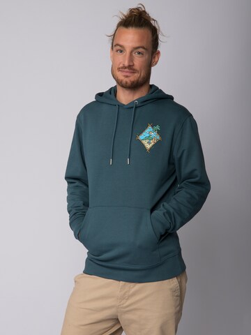 Sweat-shirt ' Beach is calling ' Watapparel en bleu : devant