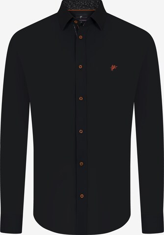 DENIM CULTURE - Camisa 'GIANFRANCO' en negro: frente