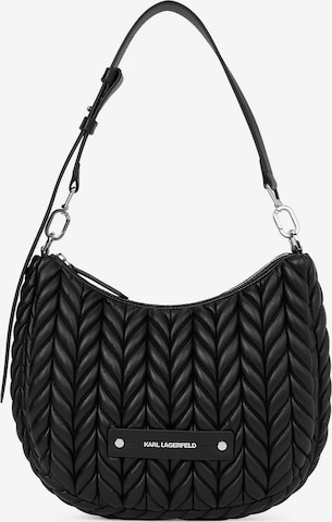 Karl Lagerfeld Чанта за през рамо 'Weave' в черно: отпред