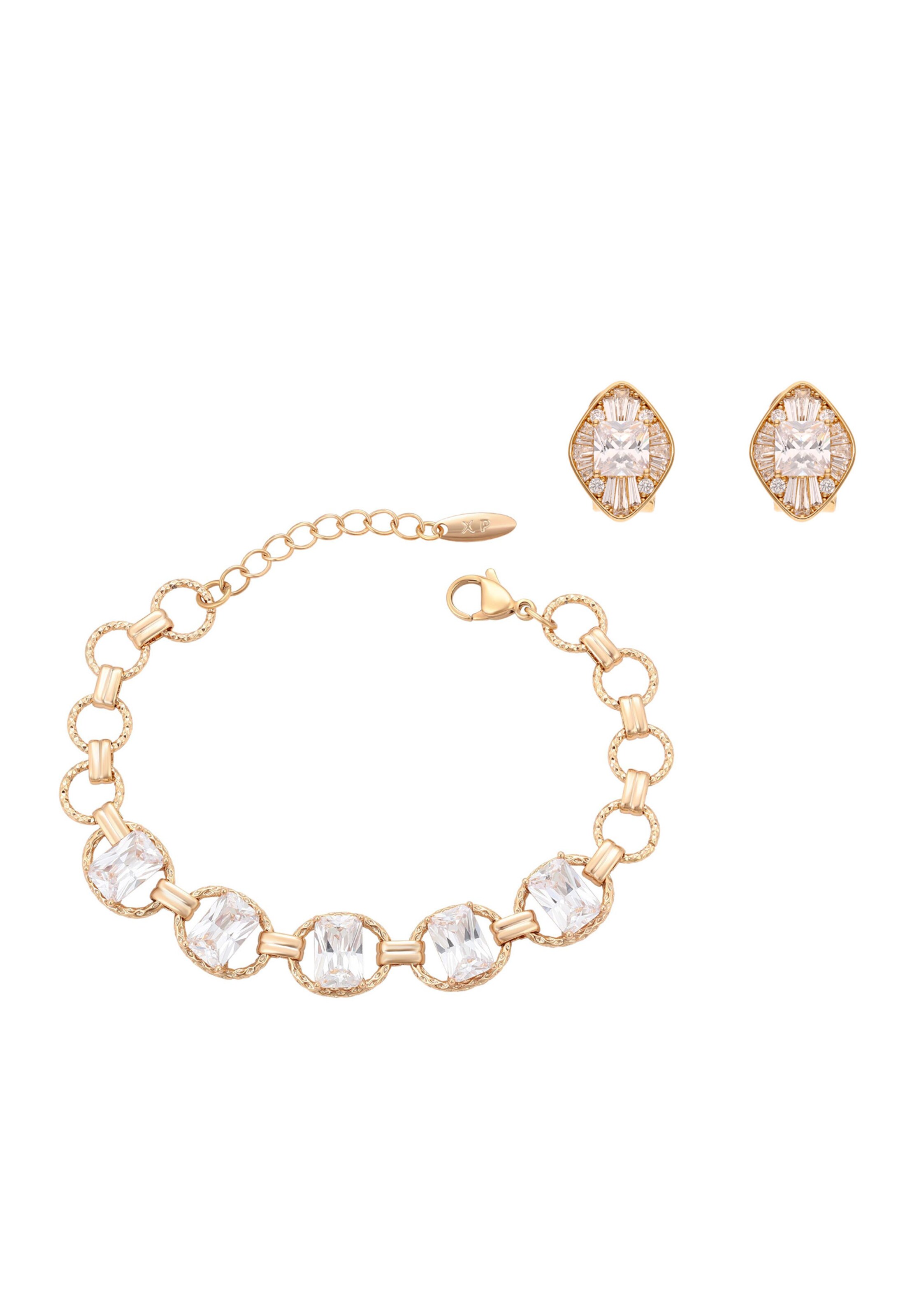 faina Jewelry Set in Gold: front